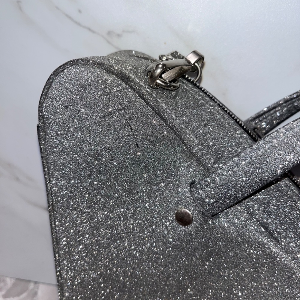 Balenciaga glitter silver triangle crossbody bag - Picture 4 of 10
